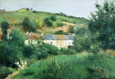 村の中の道 作： Camille Jacob Pissarro