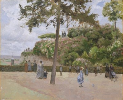 ポントワーズのパブリックガーデン、1874年。 作： Camille Jacob Pissarro