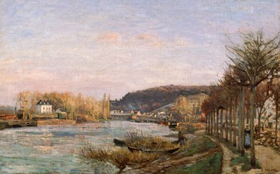 ブージヴァルのセーヌ川、1870年 作： Camille Jacob Pissarro