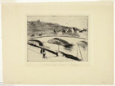 ルーアンの石橋 作： Camille Pissarro