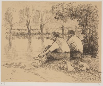 トランプ、1894年頃（リトグラフ） 作： Camille Jacob Pissarro