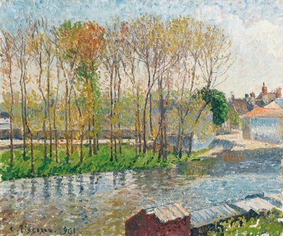 ロワン・イン・モレの国境 作： Camille Pissarro