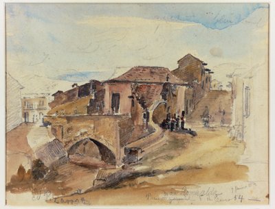 ドナ・ロムアルダの橋 ベネズエラ、カラカス 1854 ... 作： カミーユ・ピサロ