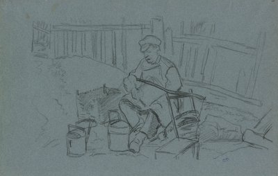 ツールをいじくり回す 作： Camille Pissarro