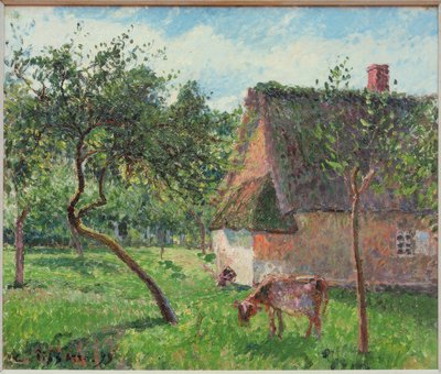 ヴァレンゲビルの囲いの中 作： Camille Pissarro