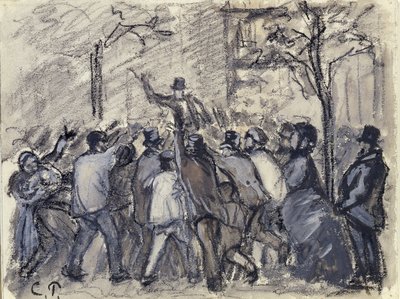 パリの都市蜂起 作： Camille Jacob Pissarro