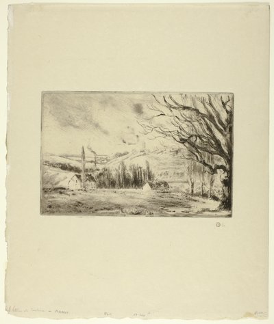 ポントワーズの眺め 作： Camille Pissarro