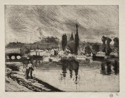 ルーアンの眺め 作： Camille Pissarro