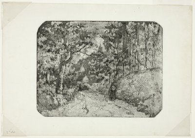 ポントワーズの樹木が茂った小道 作： Camille Pissarro