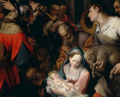 カミロ・プロカッチーニによる羊飼いの崇拝、祭壇の一部の詳細 作： Camillo Procaccini