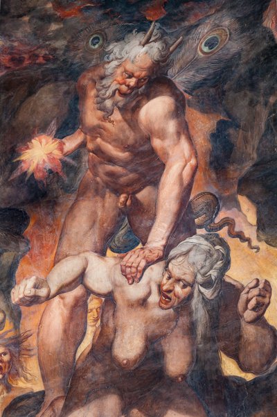 最後の審判、詳細（フレスコ画） 作： Camillo Procaccini