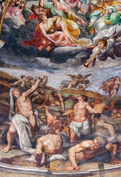 最後の審判、詳細（フレスコ画） 作： Camillo Procaccini