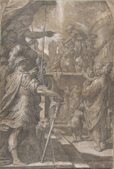 女性聖アグネスの殉教、1605-9。 作： Camillo Procaccini