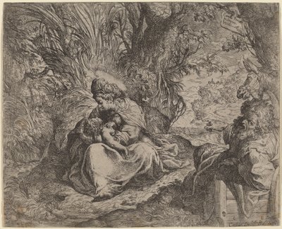 エジプトへの逃亡中の休息 作： Camillo Procaccini