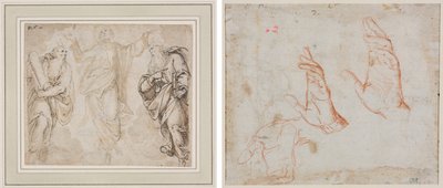 変容（レクト）; 手の研究 (裏面) 作： Camillo Procaccini