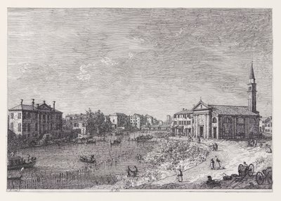 Al Dolo (At Dolo)、シリーズ Vedute (Views) より 作： Canaletto (Giovanni Antonio Canal)