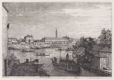Ale Porte del Dolo (At the Locks of Dolo)、シリーズ Vedute (Views) より 作： Canaletto (Giovanni Antonio Canal)