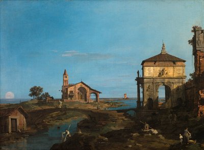 ゲートウェイと教会のあるラグーンの島 作： Canaletto (Giovanni Antonio Canal)