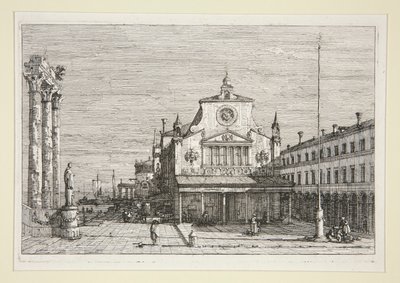 S. Giacomo Di Rialto の想像図、シリーズ Vedute (Views) から 作： Canaletto (Giovanni Antonio Canal)