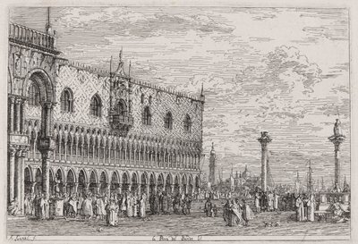 ピエラ・デル・バンドー。 V. (The Piera del Bando. V[enice])、シリーズ Vedute (Views) より 作： Canaletto (Giovanni Antonio Canal)