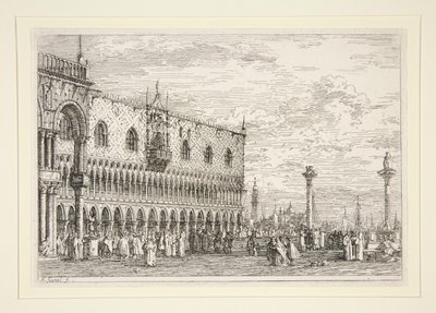La Piera del Bando, V.、シリーズ Vedute (Views) から 作： Canaletto (Giovanni Antonio Canal)