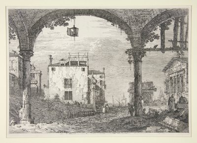 Le Portique a la lanterne (The Portico with the Lantern), シリーズ Vedute (Views) より 作： Canaletto (Giovanni Antonio Canal)