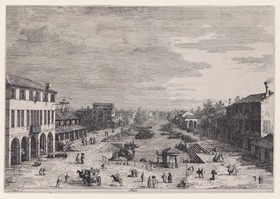 Vedute (Views) シリーズのメストレ 作： Canaletto (Giovanni Antonio Canal)