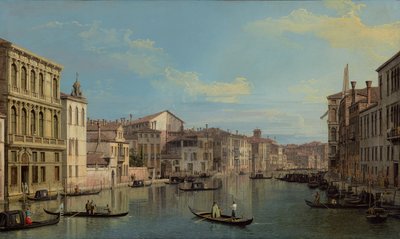 ヴェネツィアの大運河、フランギーニ宮からカンポ・サン・マルクオラまで 作： Canaletto (Giovanni Antonio Canal)