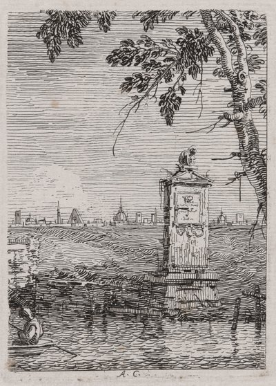 Vedute (Views) シリーズの小さなモニュメント 作： Canaletto (Giovanni Antonio Canal)