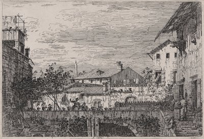 Vedute (Views) シリーズのテラス 作： Canaletto (Giovanni Antonio Canal)