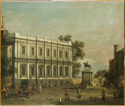 ホワイトホールの建物のカプリッチョ、1754年頃 作： Giovanni Antonio Canal