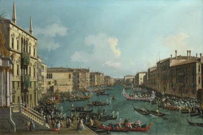 大運河のレガッタc。 1740 作： Giovanni Antonio Canal