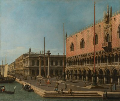 カナレット - モロとドゥカーレ宮殿の奇想曲 1744年 作： Canaletto