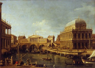 パラディオ建築のカプリッチョ、1757-1759 作： Canaletto