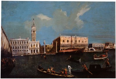 大運河、ピアッツェッタ、ヴェネツィアのドゥカーレ宮殿、18 世紀。 作： Canaletto,