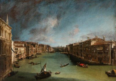 バルビ宮からリアルトに向かう大運河 作： Canaletto