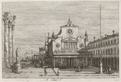 S.ジャコモ・ディ・リアルトの想像図[右上] 作： Canaletto
