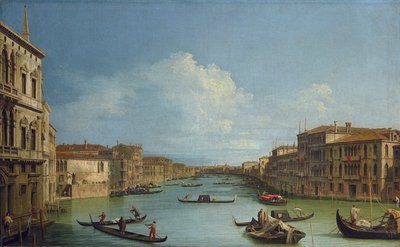 イタリア語：カ・フォスカリからリアルト橋方面を見た大運河 パラッツォ・バルビからリアルト橋方面を見た大運河 作： カナレット