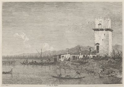 マルゲーラの塔、c。 17351746。 作： Canaletto