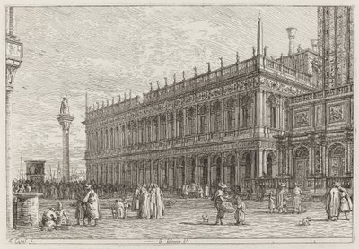 ラ・リブレリア。 V. [左上]、1742 年以前。 作： Canaletto