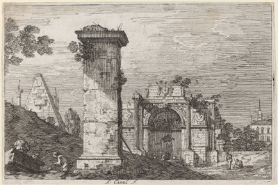 遺跡のある風景 作： Canaletto