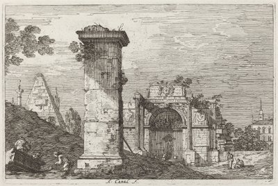 遺跡のある風景[右] 作： Canaletto