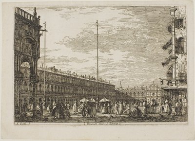 le Procuratie niove e S. Zimian V.、Vedute より 作： Canaletto