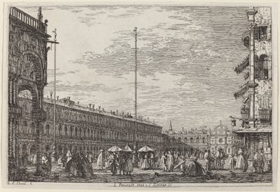 Le Procuratie niove e S. Ziminian V., c. 17351746。 作： Canaletto