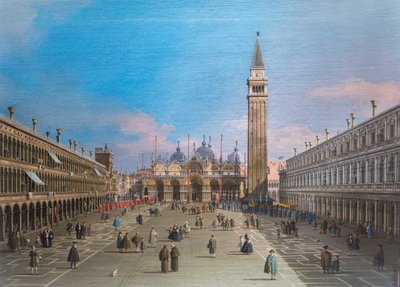 サンマルコ広場とバシリカ、ヴェネツィア 作： Canaletto