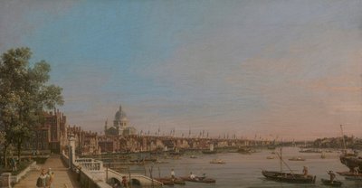 サマセット ハウスのテラス付近から見た街 作： Canaletto