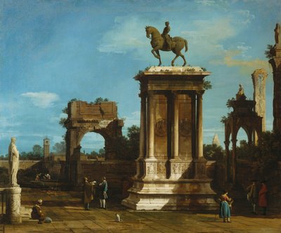 カプリスの中のコッレオーニ記念碑 作： Canaletto
