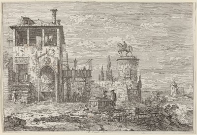 騎馬記念碑 作： Canaletto