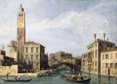 サンジェレミア、パラッツォラビア、カンナレージョへの入り口がある大運河、1726-1730年頃 作： Giovanni Antonio Canal