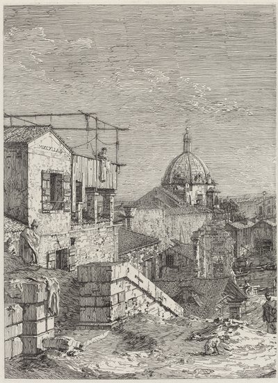 碑文のある家[左] 作： Canaletto